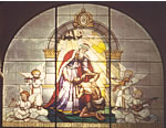 Glasbild über der Trennwand zur Annakapelle